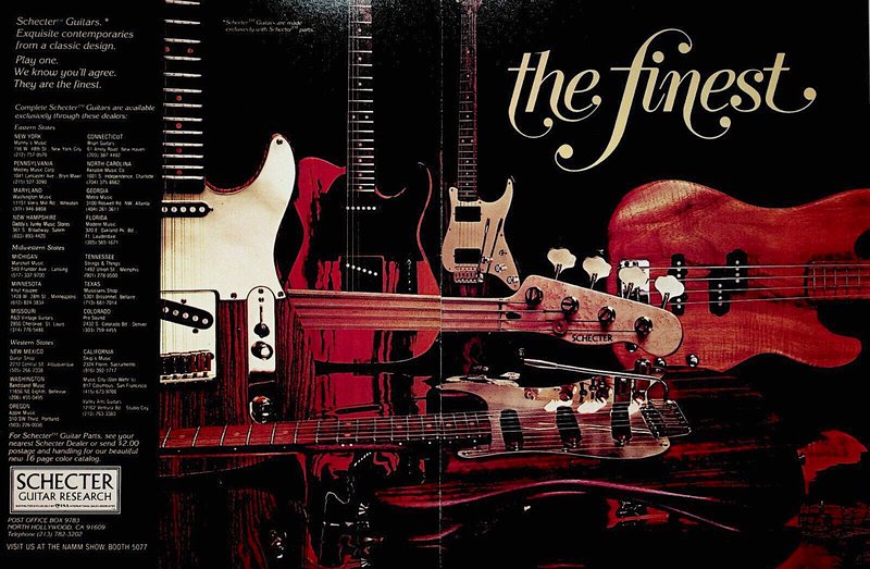 1979 Schecter Guitars - 2-Page Vintage Ad The Finest copie