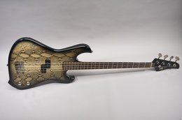 Lag 1983 Rockline Precision Bass Snakeskin w/Black Painted Headstock Lag 1983 Rockline Precision Bass Snakeskin w/Black Painted Headstock