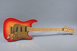 Schecter 1985 Stratocaster Chevron Flame Maple Top Cherry Sunburst Schecter 1985 Stratocaster Chevron Flame Maple Top Cherry Sunburst