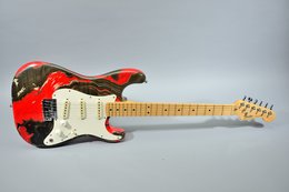 Fender 1984 Stratocaster Marble Red Black & White Bowling Ball Swirl Fender 1984 Stratocaster Marble Red Black & White Bowling Ball Swirl