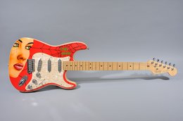 Fender 1988 Stratocaster Black Widow Painted by Pamelina H. Fender 1988 Stratocaster Black Widow Painted by Pamelina H.