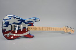 Fender 1994 Stratocaster 40th Anniversary Aluminum US Stars & Stripes Flag Design w/All Maple Neck Fender 1994 Stratocaster 40th Anniversary Aluminum US Stars & Stripes Flag Design w/All Maple Neck